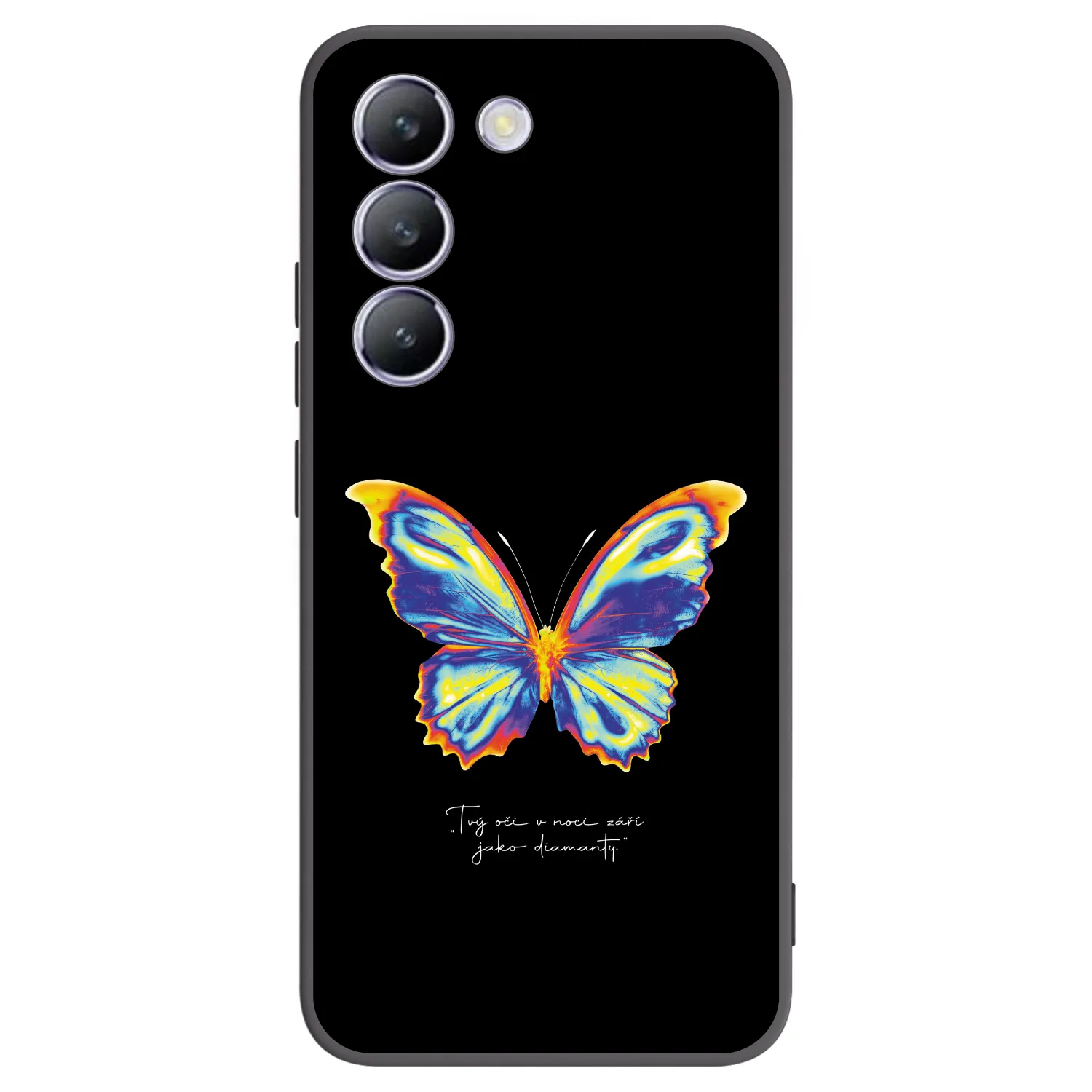 Picasee silikonowe czarne etui na Vivo V40 SE 5G - Diamanty Black