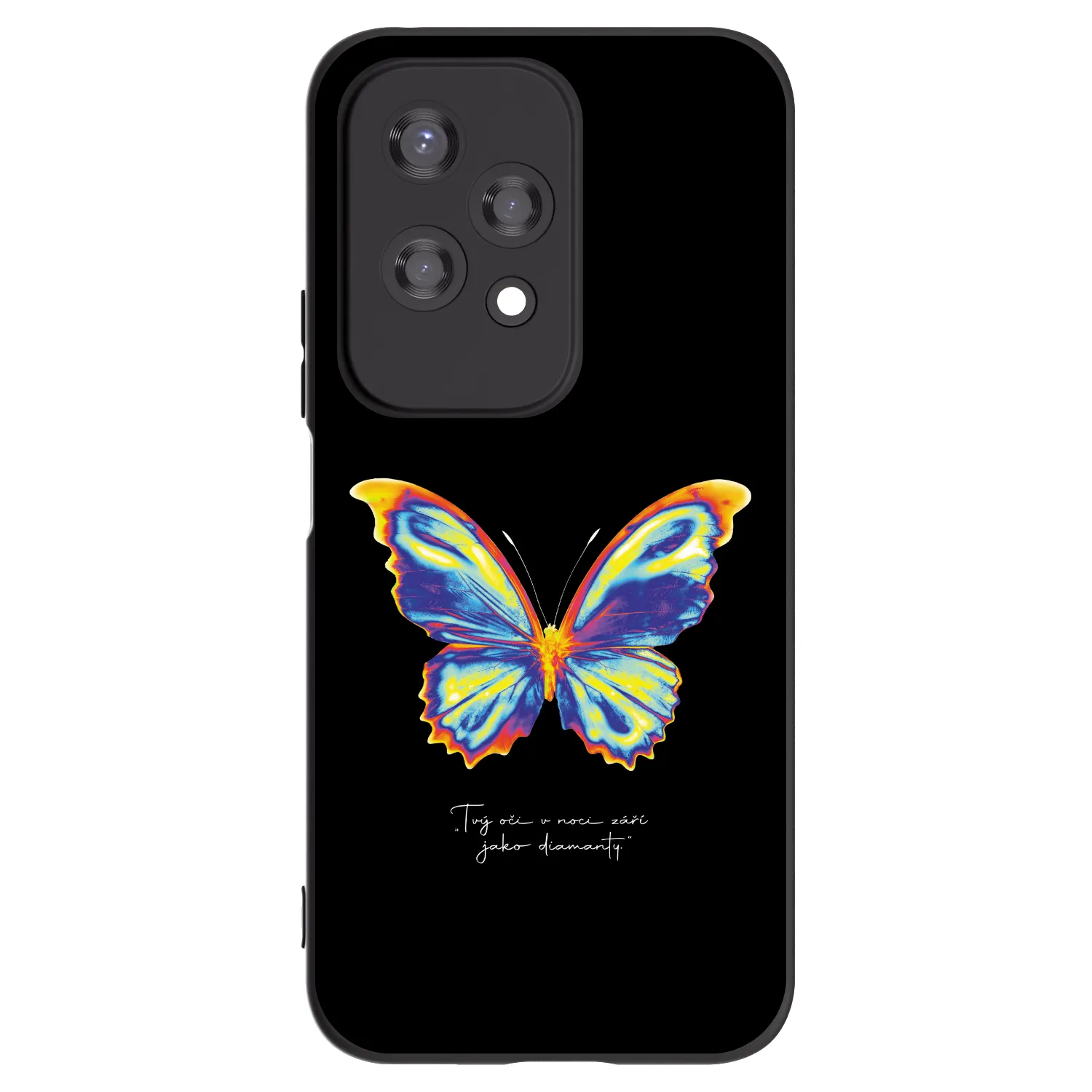 Picasee silikonowe czarne etui na Honor 200 Lite - Diamanty Black