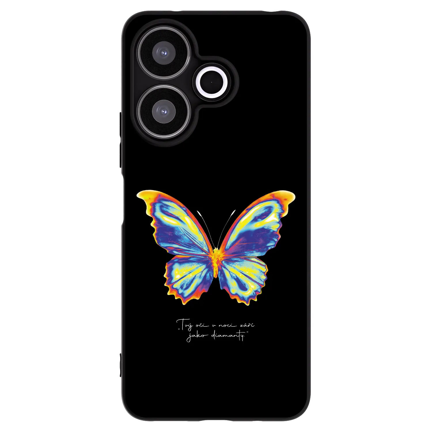 Picasee silikonowe czarne etui na Xiaomi Redmi 13 4G - Diamanty Black