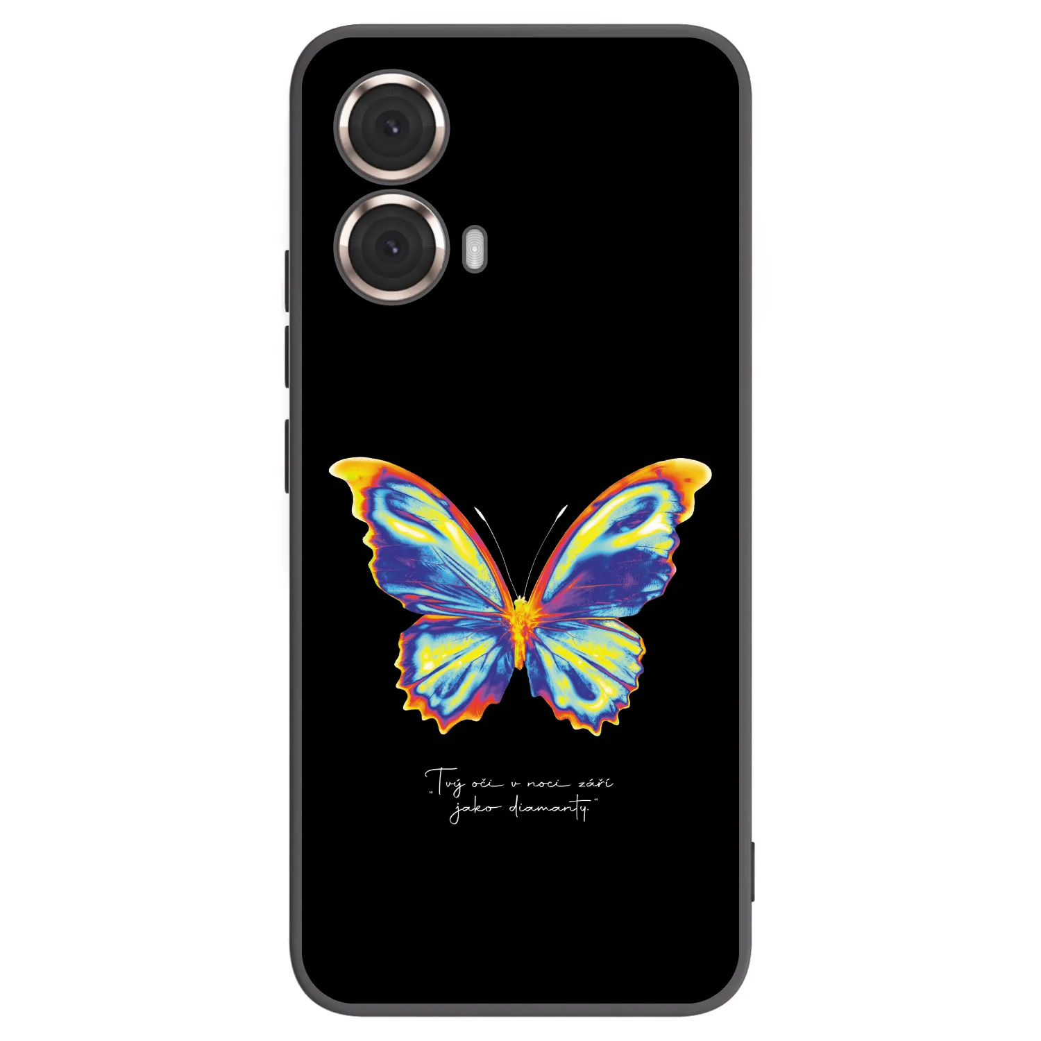 Picasee silikonowe czarne etui na Motorola Moto G85 - Diamanty Black