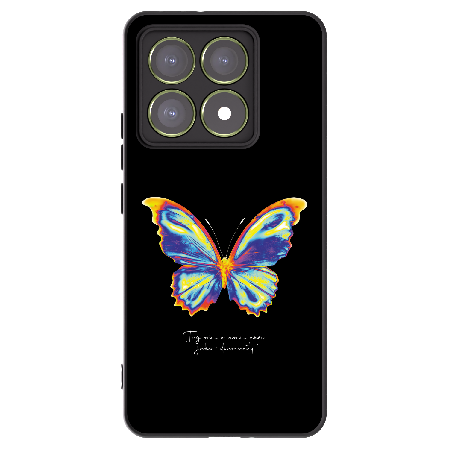 Picasee silikonowe czarne etui na Xiaomi 14T - Diamanty Black