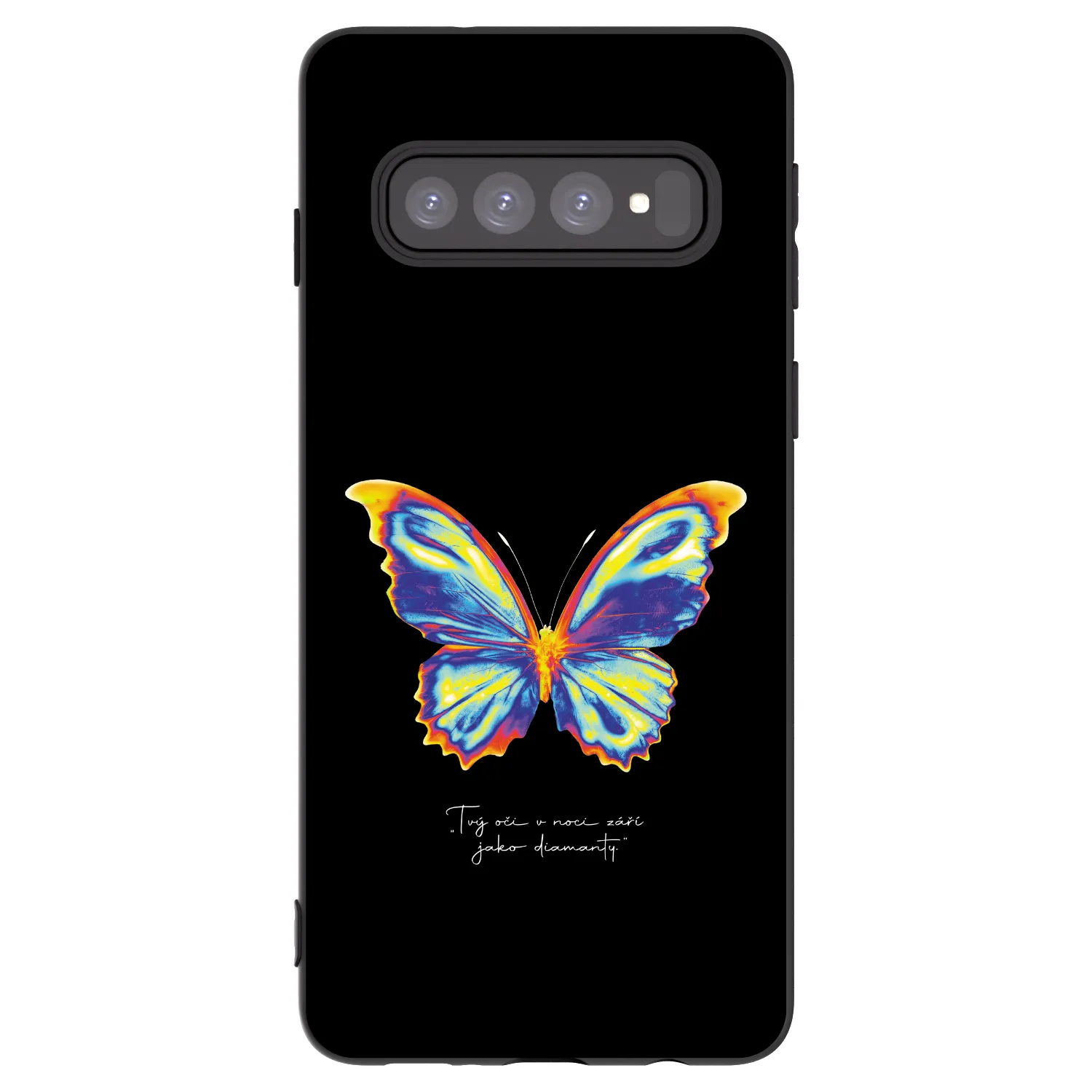 Picasee silikonowe czarne etui na Samsung Galaxy S10 G973 - Diamanty Black