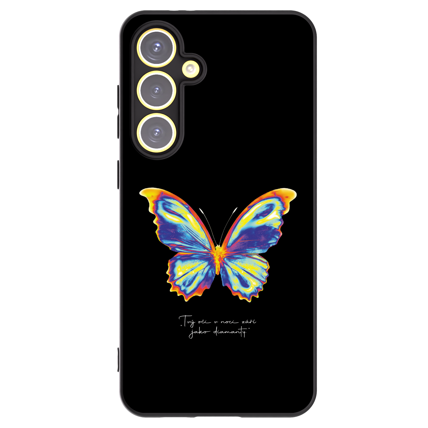 Picasee silikonowe czarne etui na Samsung Galaxy S24 FE S721B - Diamanty Black