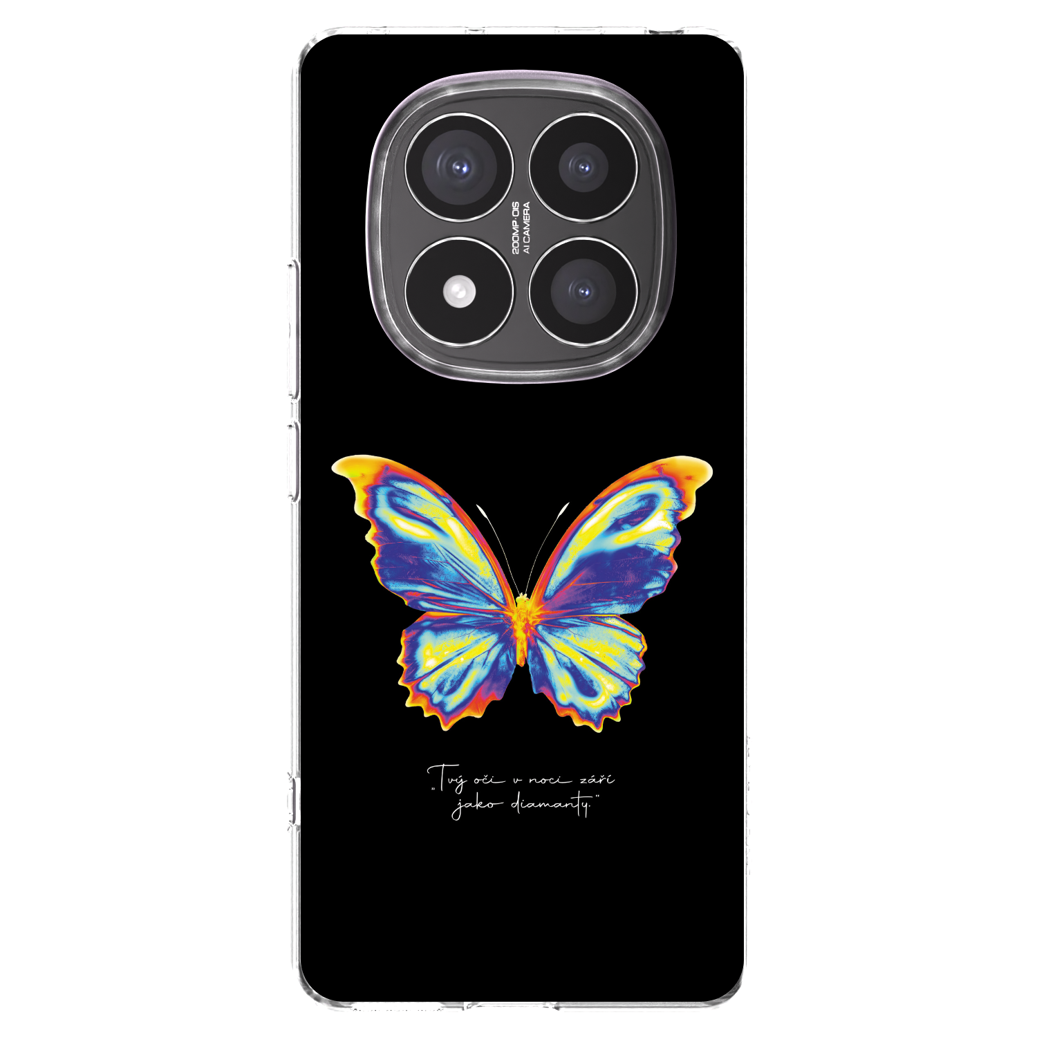 Picasee silikonowe przeźroczyste etui na Xiaomi Redmi Note 14 Pro+ 5G - Diamanty Black