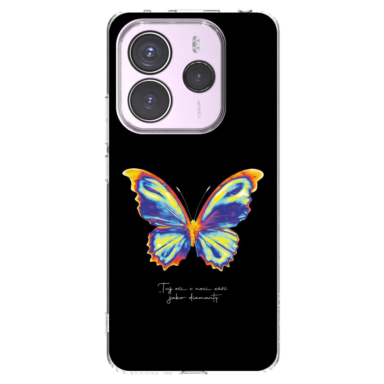 Picasee silikonowe przeźroczyste etui na Xiaomi Redmi Note 14 5G - Diamanty Black