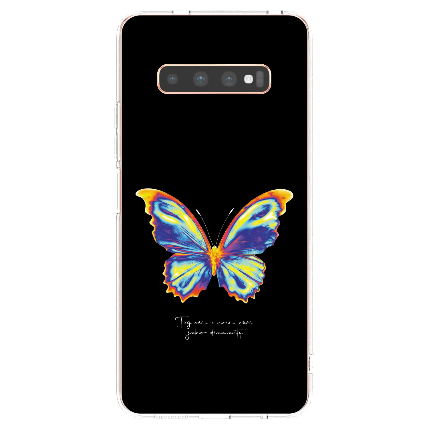Picasee silikonowe przeźroczyste etui na Samsung Galaxy S10 Plus G975 - Diamanty Black