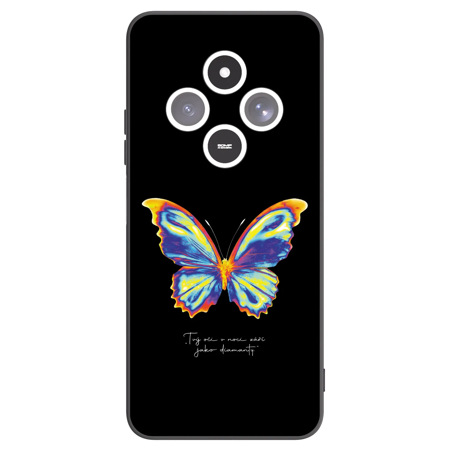 Picasee silikonowe czarne etui na Xiaomi Redmi 14C - Diamanty Black