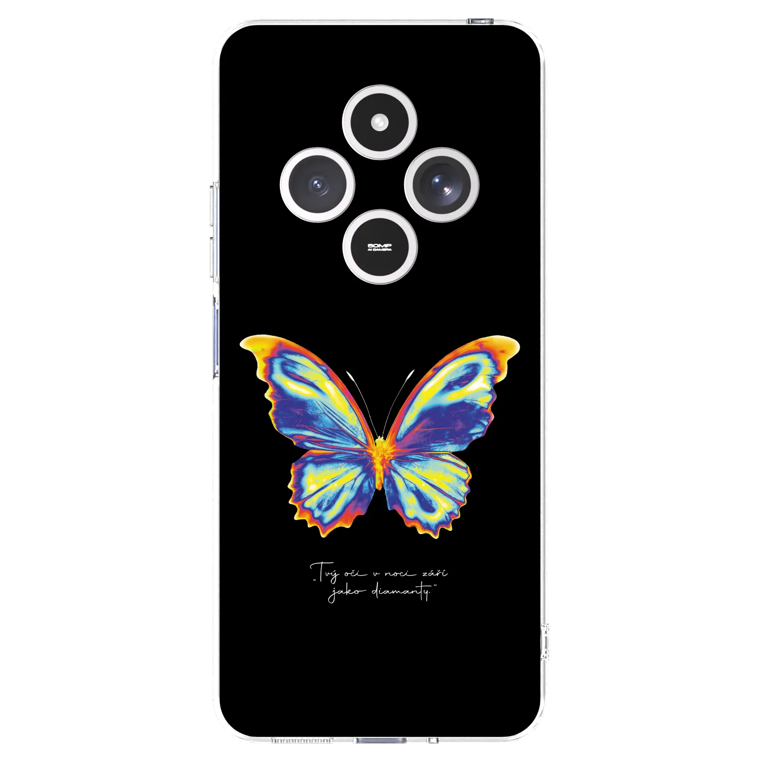 Picasee silikonowe przeźroczyste etui na Xiaomi Redmi 14C - Diamanty Black