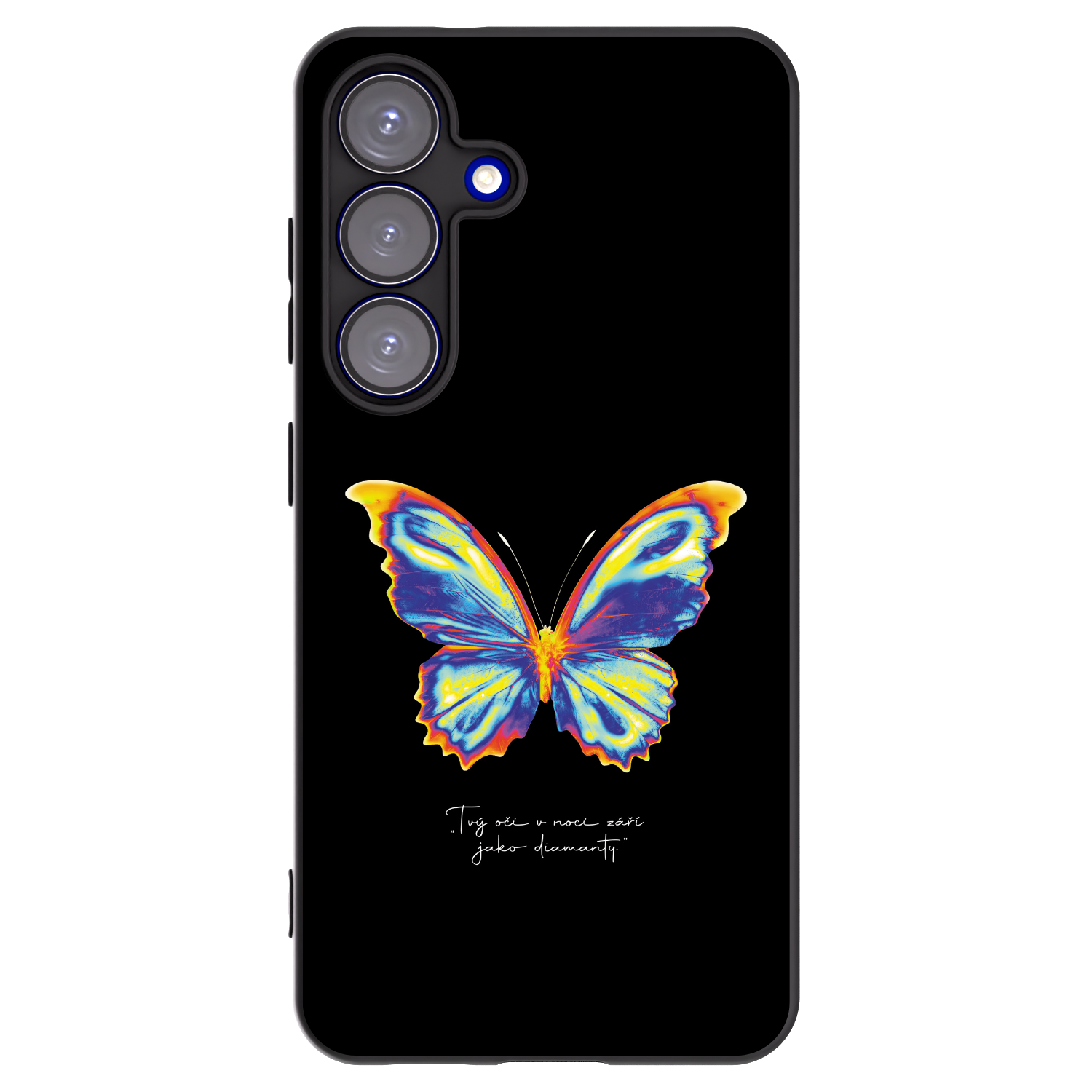 Picasee silikonowe czarne etui na Samsung Galaxy S25 5G - Diamanty Black