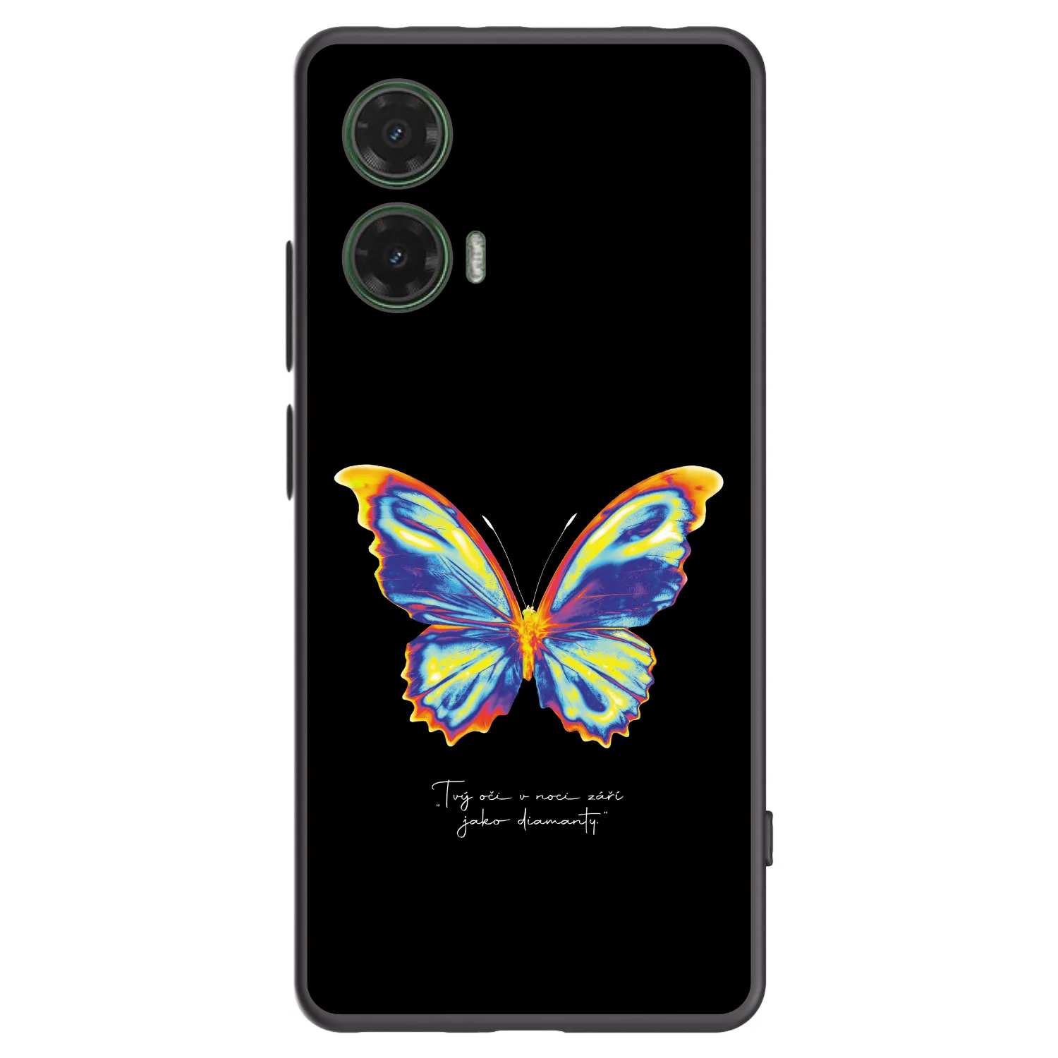 Picasee silikonowe czarne etui na Motorola Moto G35 5G - Diamanty Black