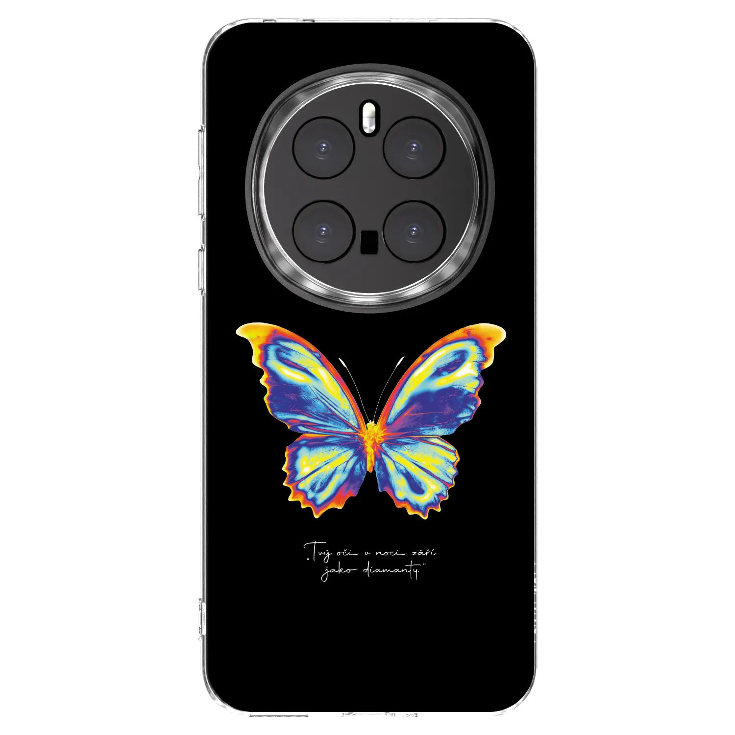 Picasee silikonowe przeźroczyste etui na Honor Magic7 Pro 5G - Diamanty Black