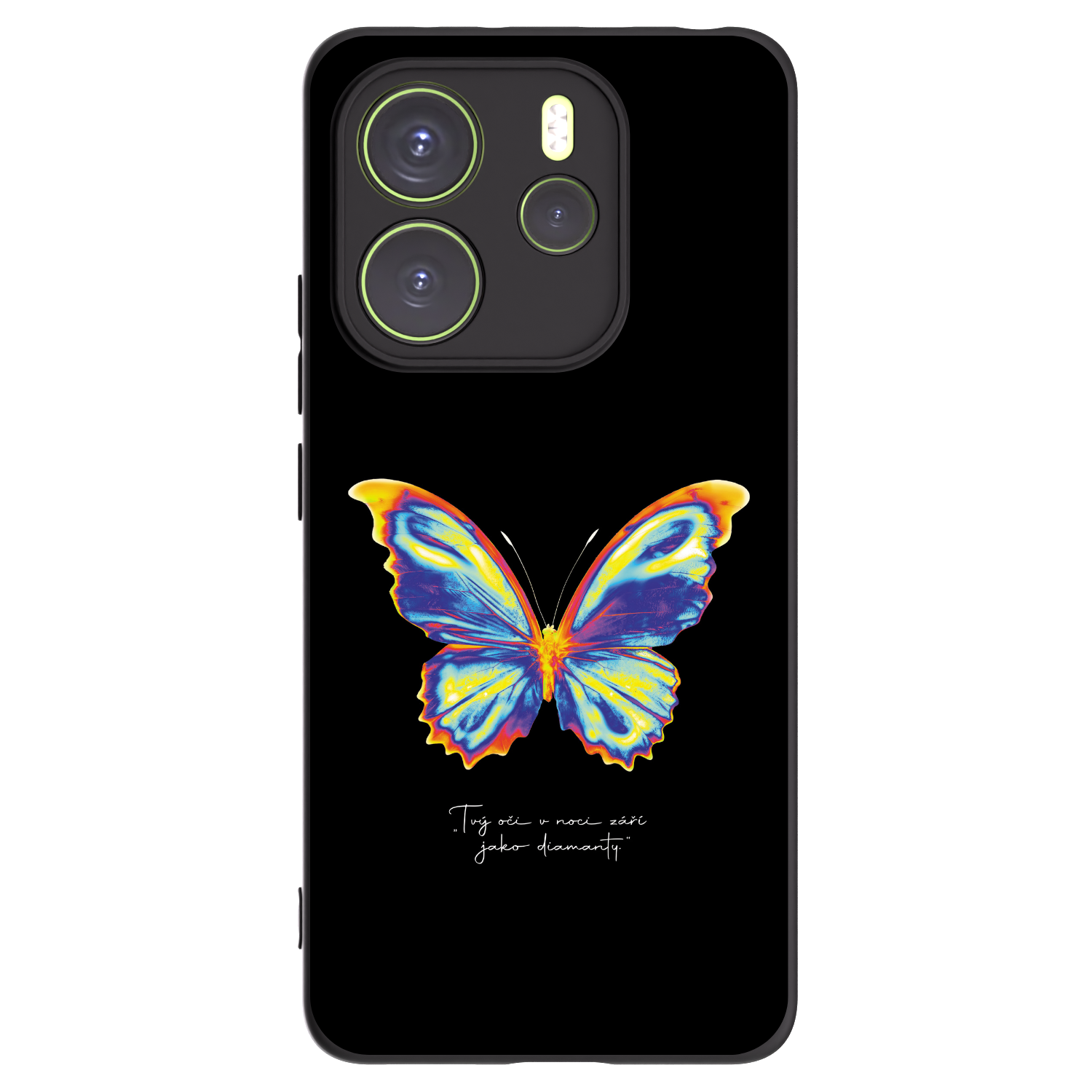 Picasee silikonowe czarne etui na Xiaomi Redmi Note 14 4G - Diamanty Black