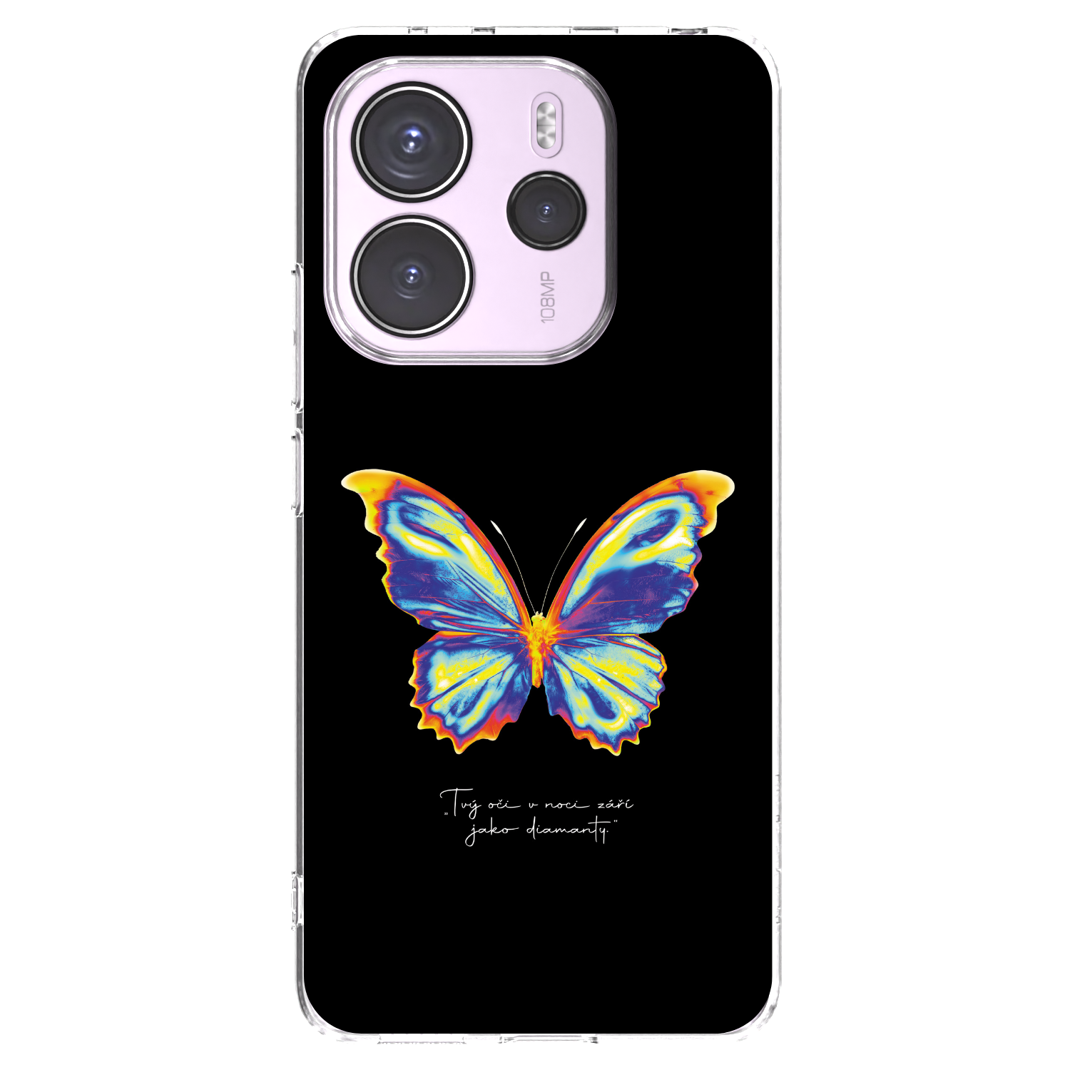 Picasee silikonowe przeźroczyste etui na Xiaomi Redmi Note 14 4G - Diamanty Black
