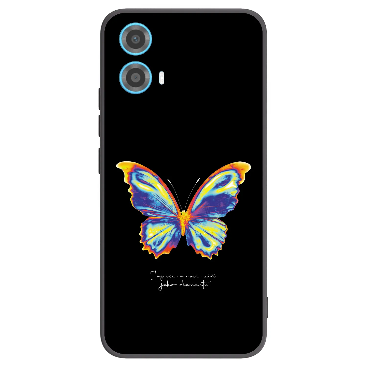 Picasee silikonowe czarne etui na Motorola Moto G34 5G - Diamanty Black