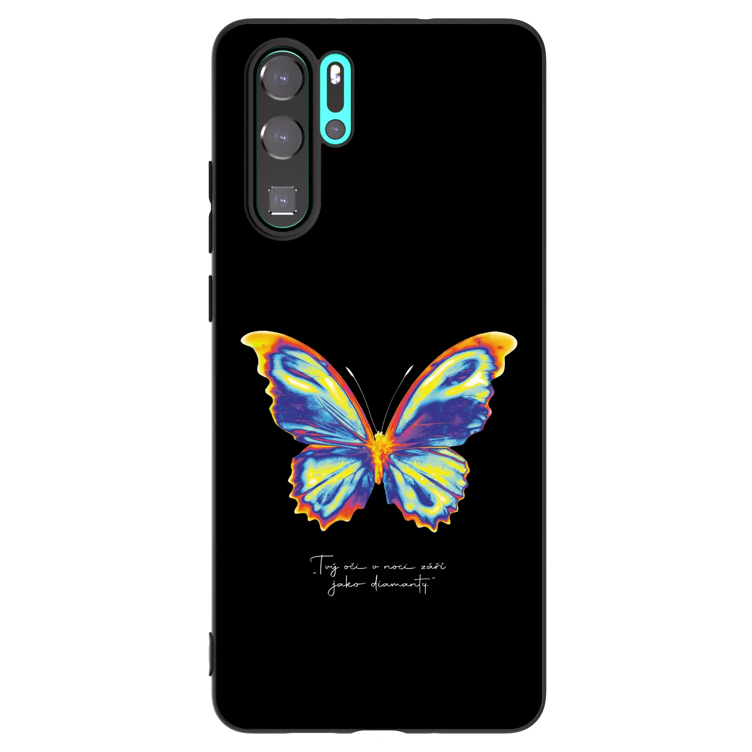 Picasee silikonowe czarne etui na Huawei P30 Pro - Diamanty Black