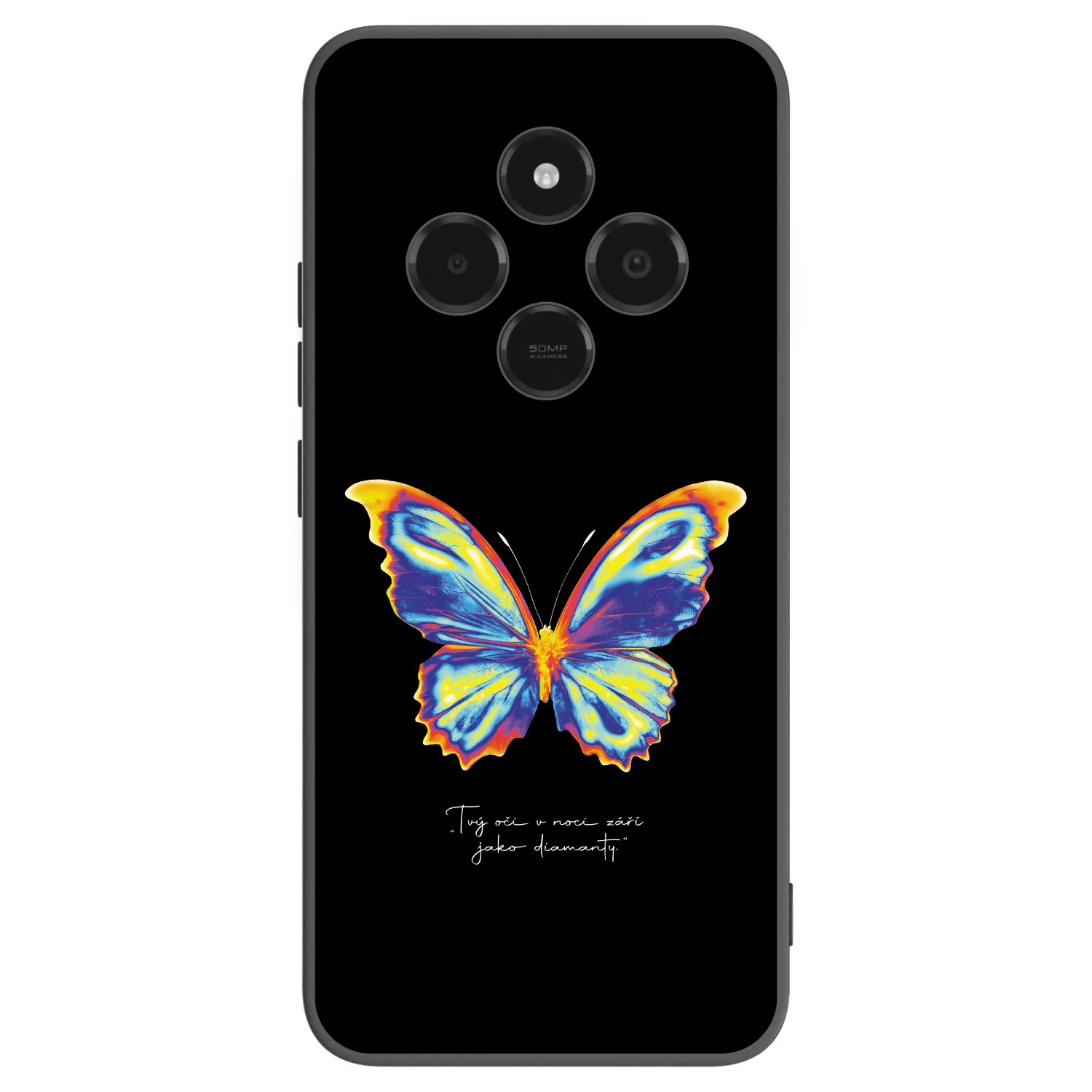 Picasee silikonowe czarne etui na Xiaomi Poco C75 - Diamanty Black