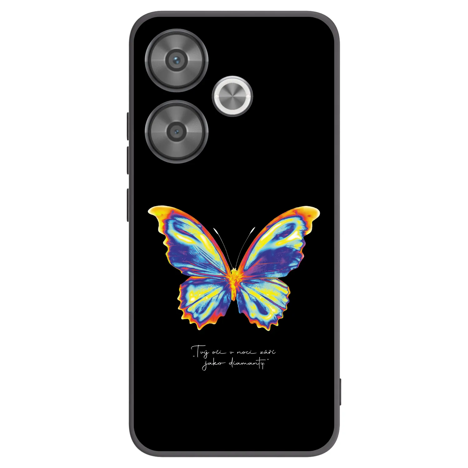Picasee silikonowe czarne etui na Xiaomi Poco F6 - Diamanty Black