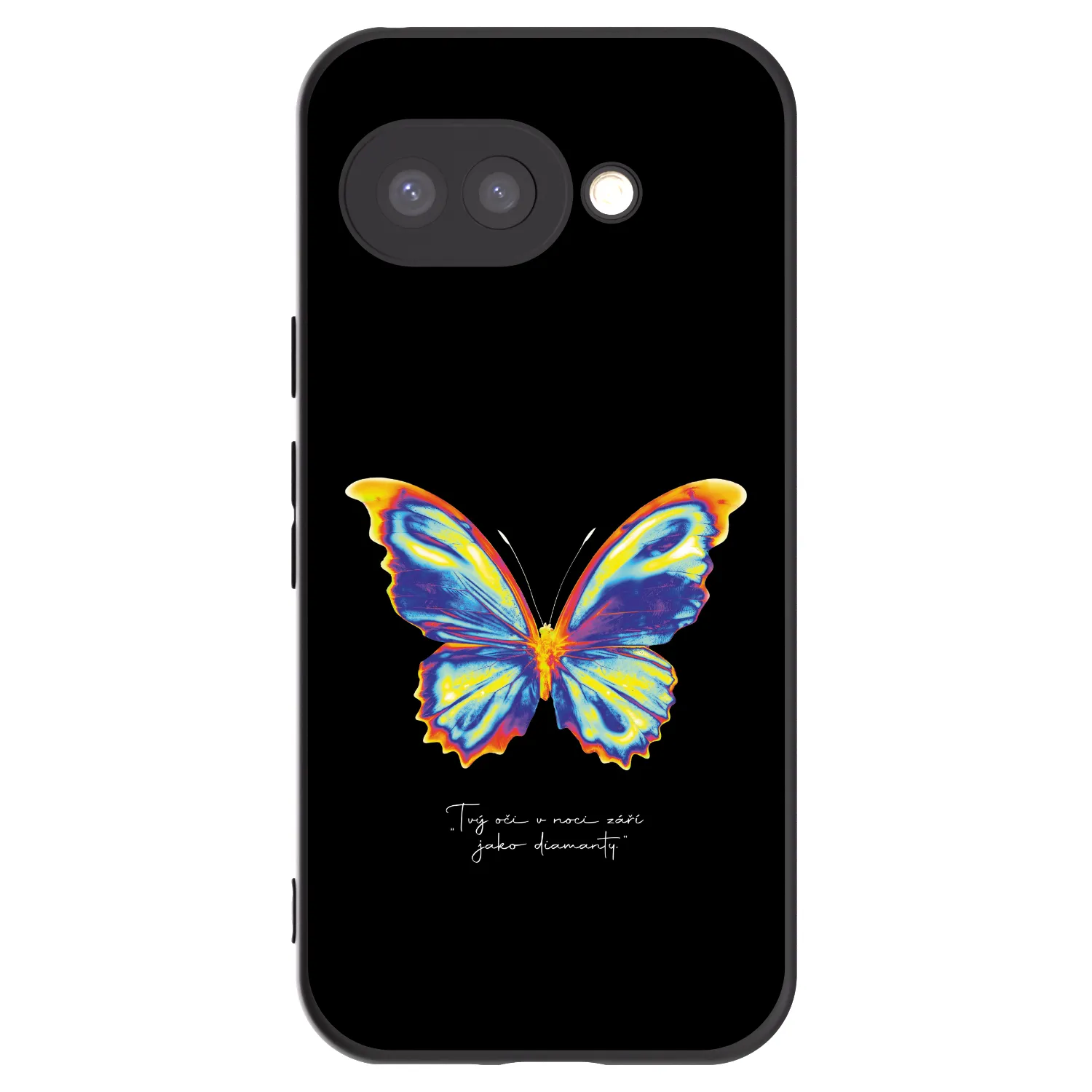 Picasee silikonowe czarne etui na Google Pixel 9a - Diamanty Black