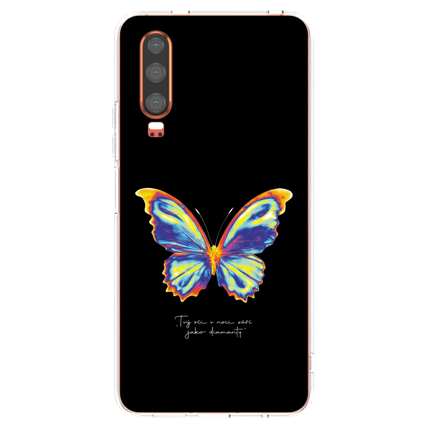 Picasee silikonowe przeźroczyste etui na Huawei P30 - Diamanty Black