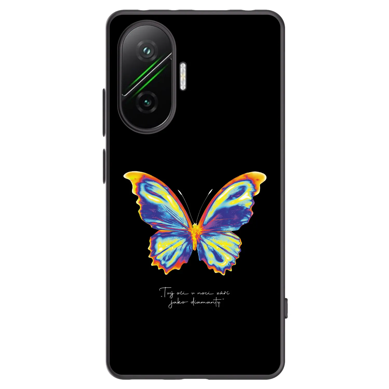 Picasee silikonowe czarne etui na Xiaomi Poco F7 5G - Diamanty Black