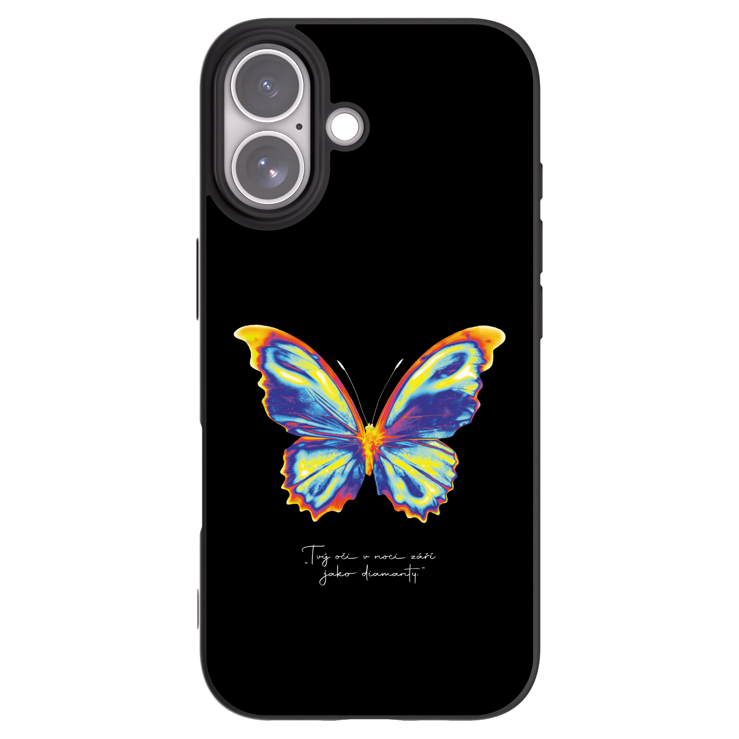 Picasee silikonowe czarne etui na Apple iPhone 17 - Diamanty Black