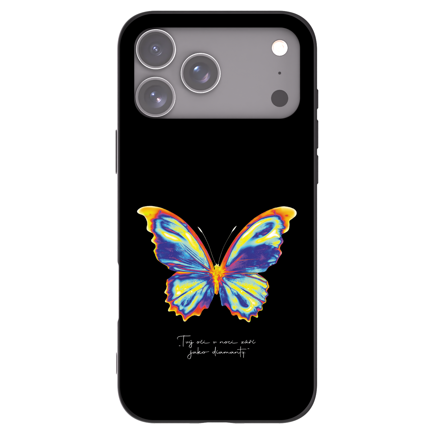 Picasee silikonowe czarne etui na Apple iPhone 17 Pro Max - Diamanty Black