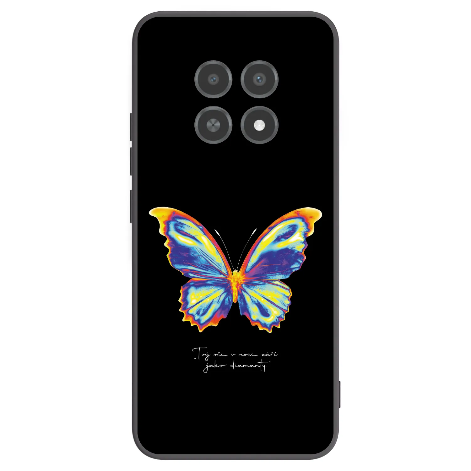Picasee silikonowe czarne etui na Realme 12X - Diamanty Black