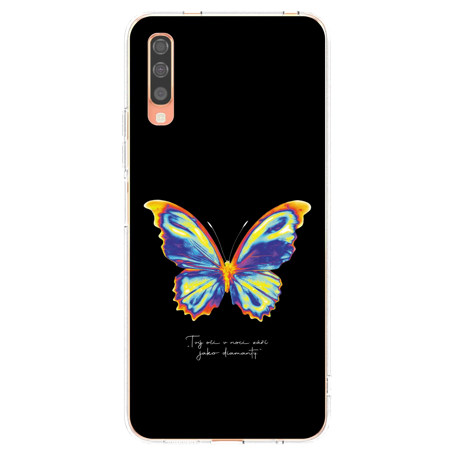 Picasee silikonowe przeźroczyste etui na Samsung Galaxy A70 A705F - Diamanty Black