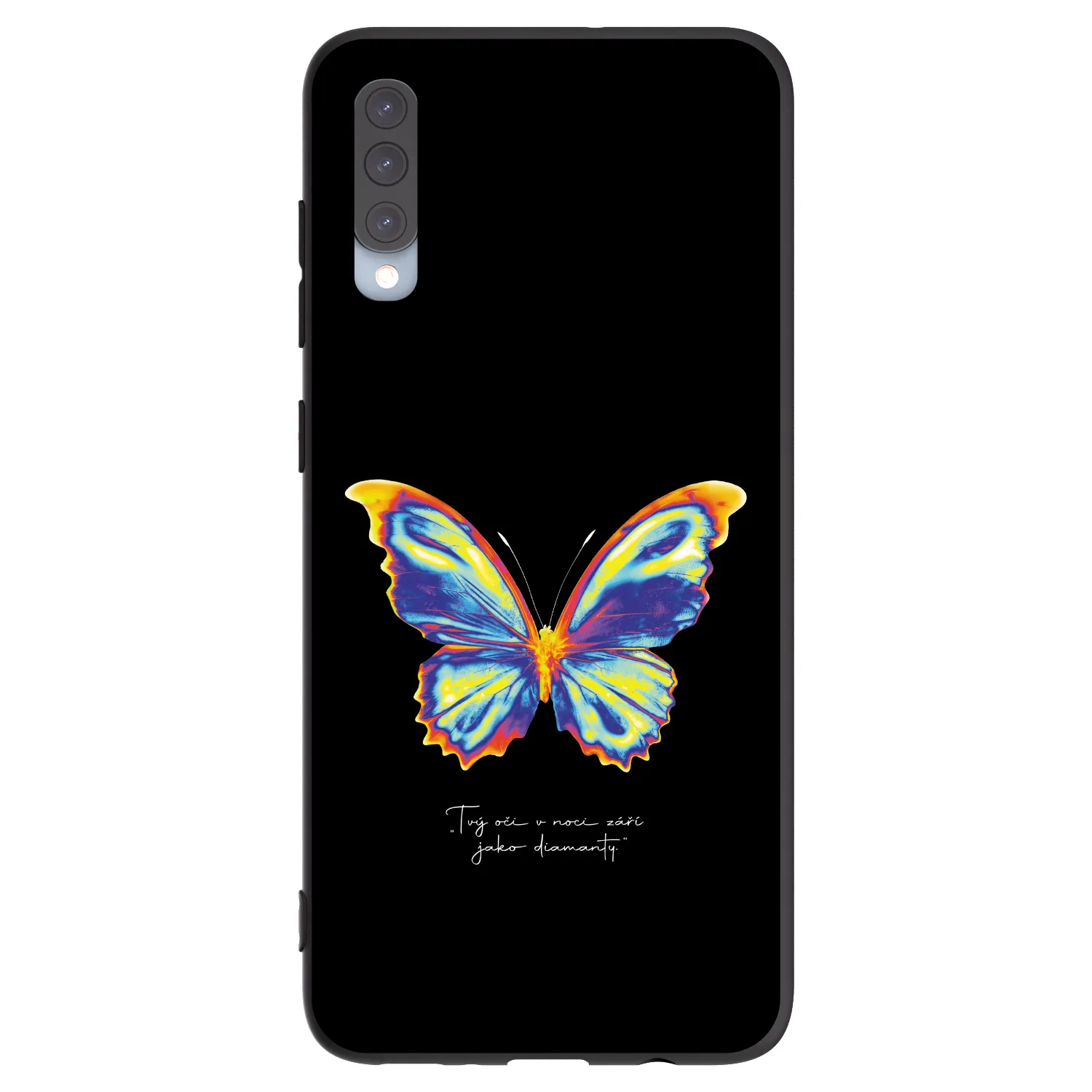 Picasee silikonowe czarne etui na Samsung Galaxy A70 A705F - Diamanty Black