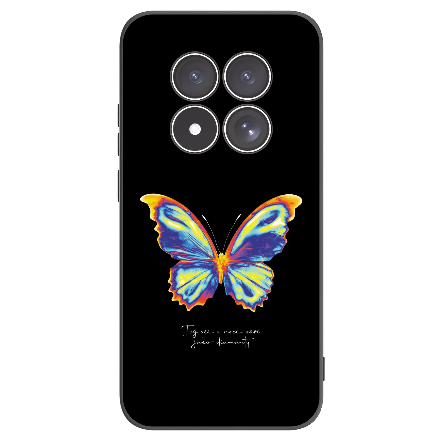 Picasee silikonowe czarne etui na Xiaomi Redmi Note 15 Pro 4G - Diamanty Black