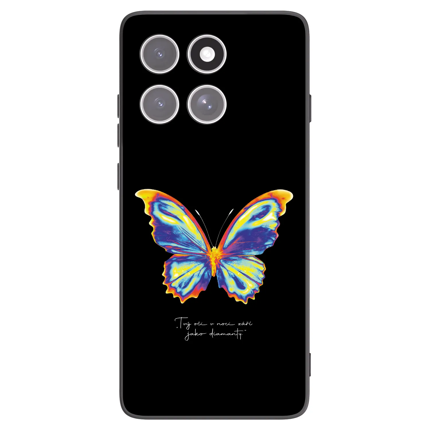 Picasee silikonowe czarne etui na Motorola Edge 60 Fusion - Diamanty Black