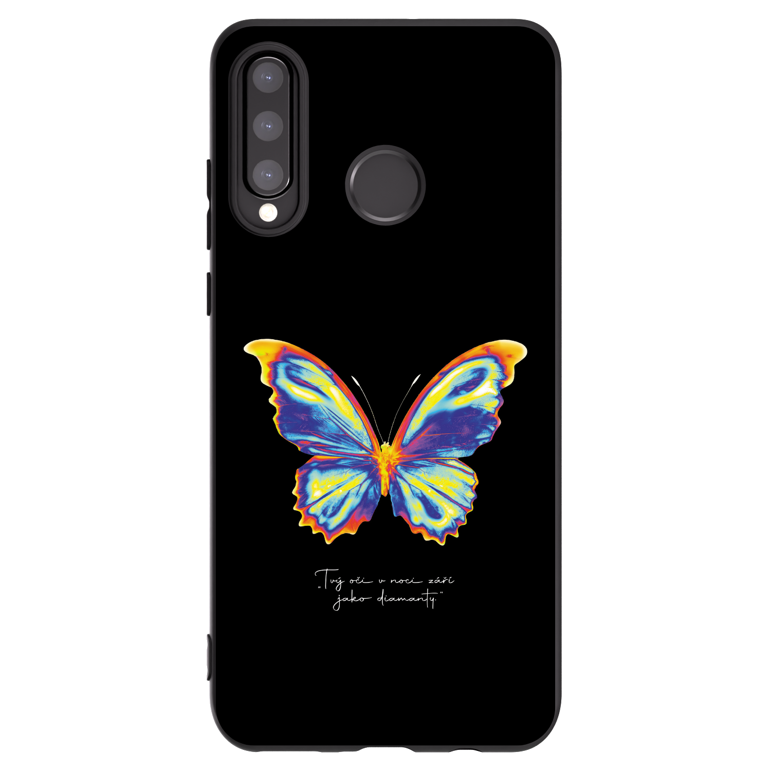 Picasee silikonowe czarne etui na Huawei P30 Lite - Diamanty Black
