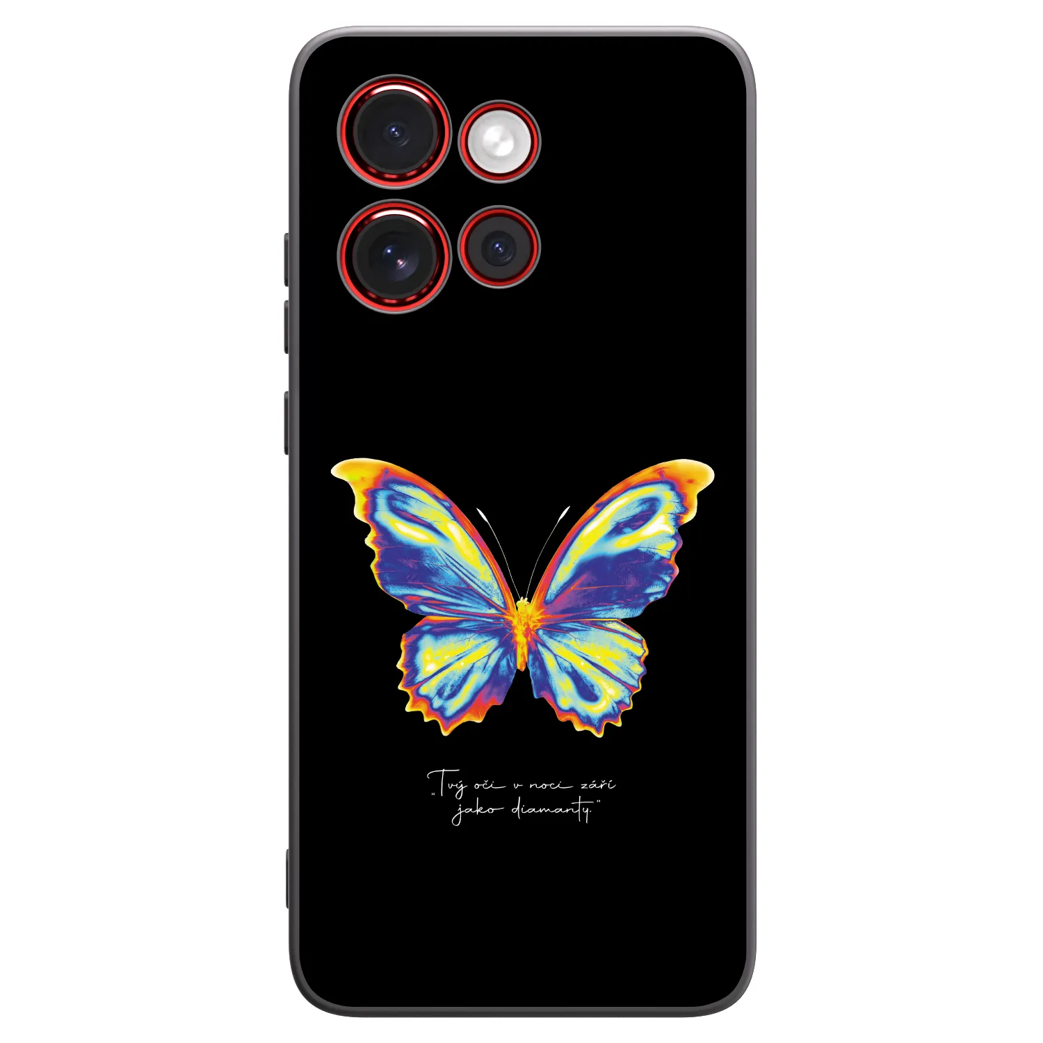 Picasee silikonowe czarne etui na Motorola Edge 60 Neo 5G - Diamanty Black