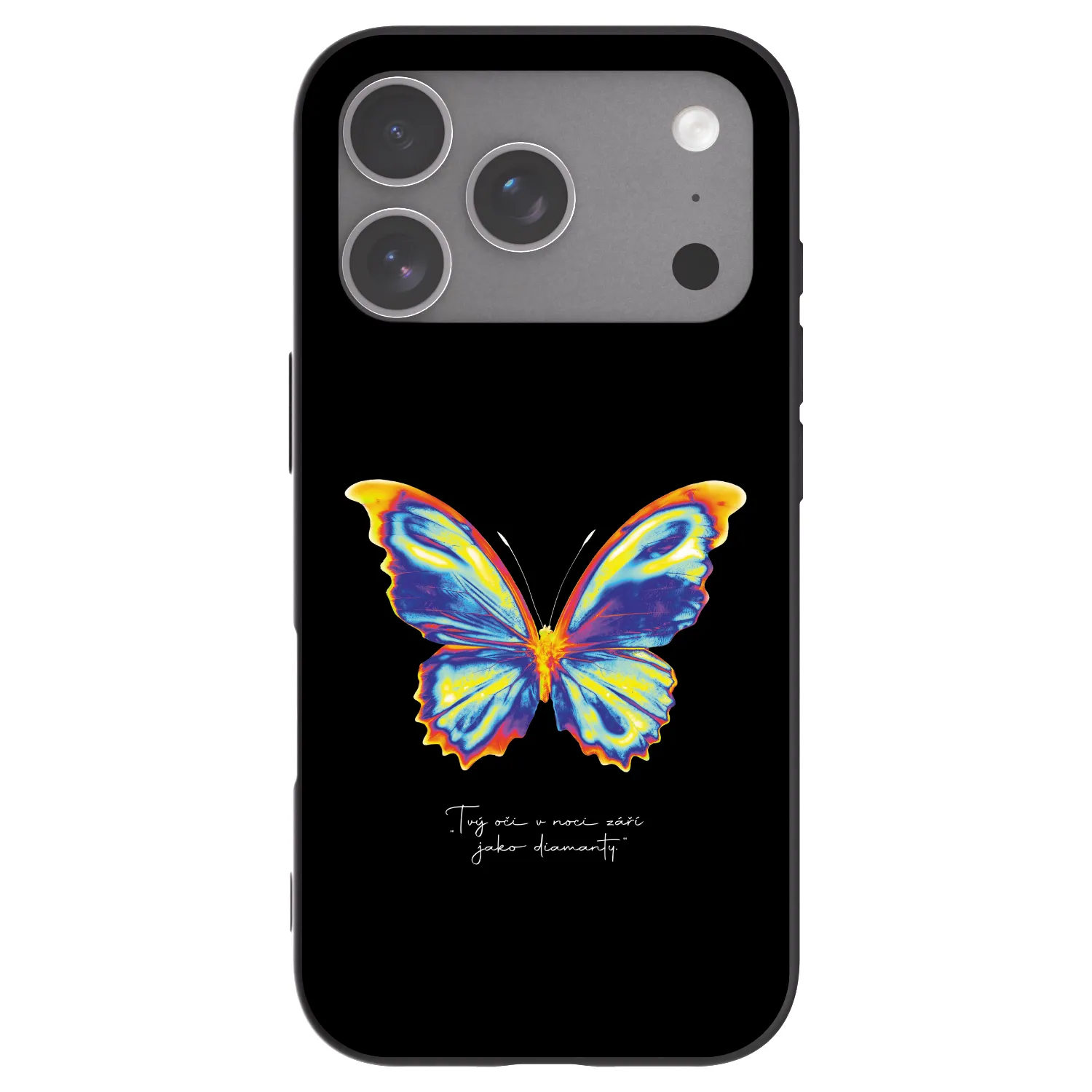 Picasee silikonowe czarne etui na Apple iPhone 18 Pro - Diamanty Black