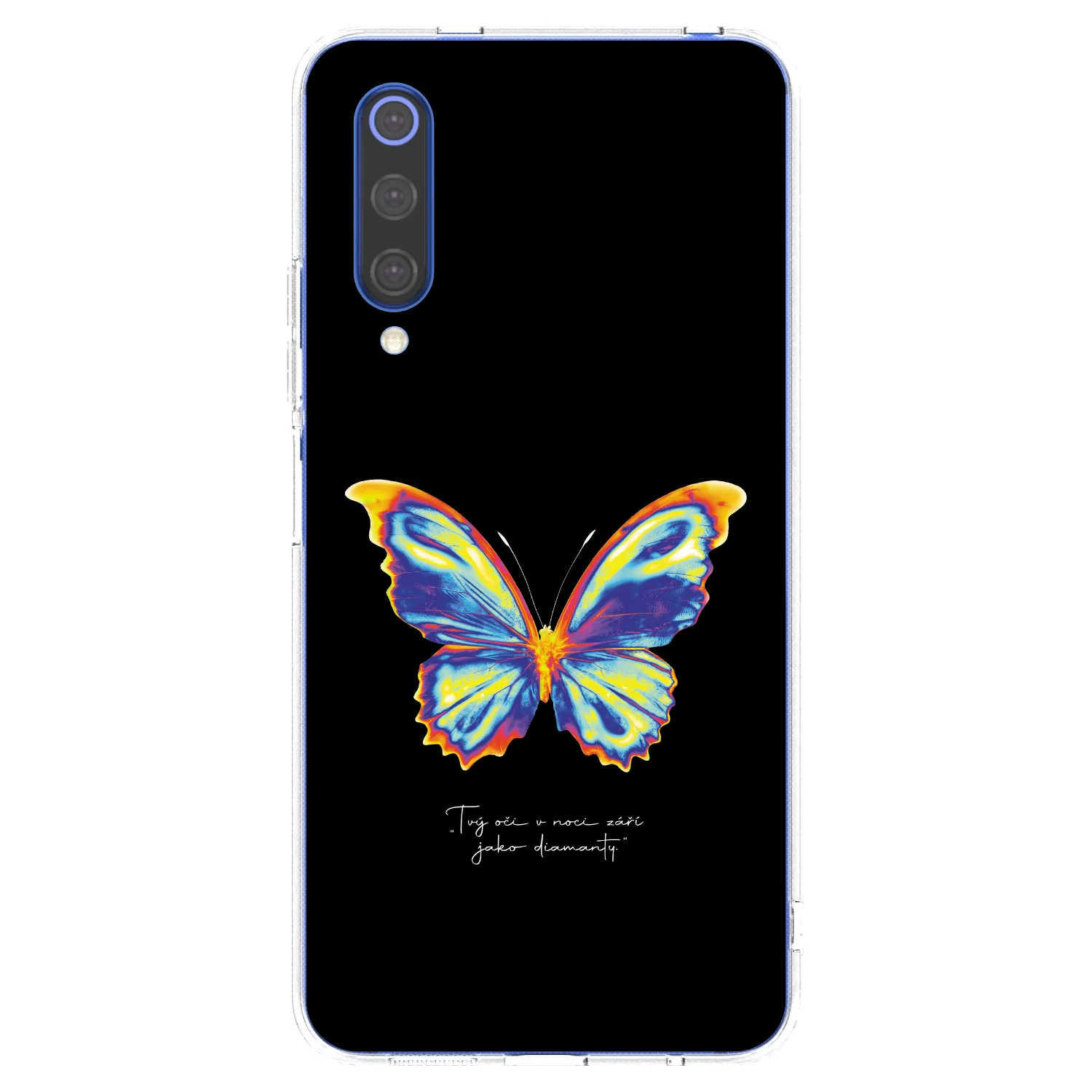 Picasee silikonowe przeźroczyste etui na Xiaomi Mi 9 SE - Diamanty Black