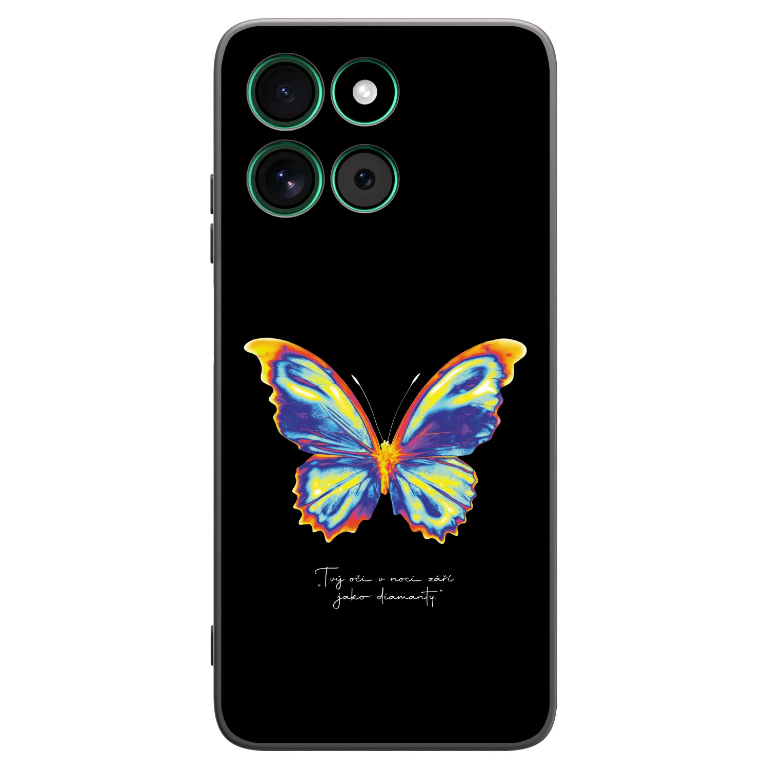 Picasee silikonowe czarne etui na Motorola Moto G57 Power - Diamanty Black