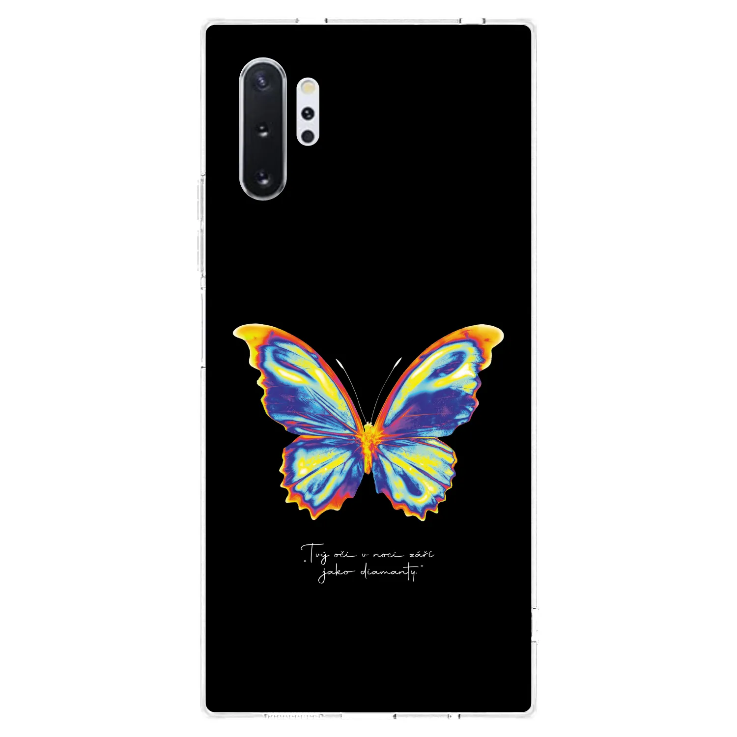 Picasee silikonowe przeźroczyste etui na Samsung Galaxy Note 10+ N975F - Diamanty Black