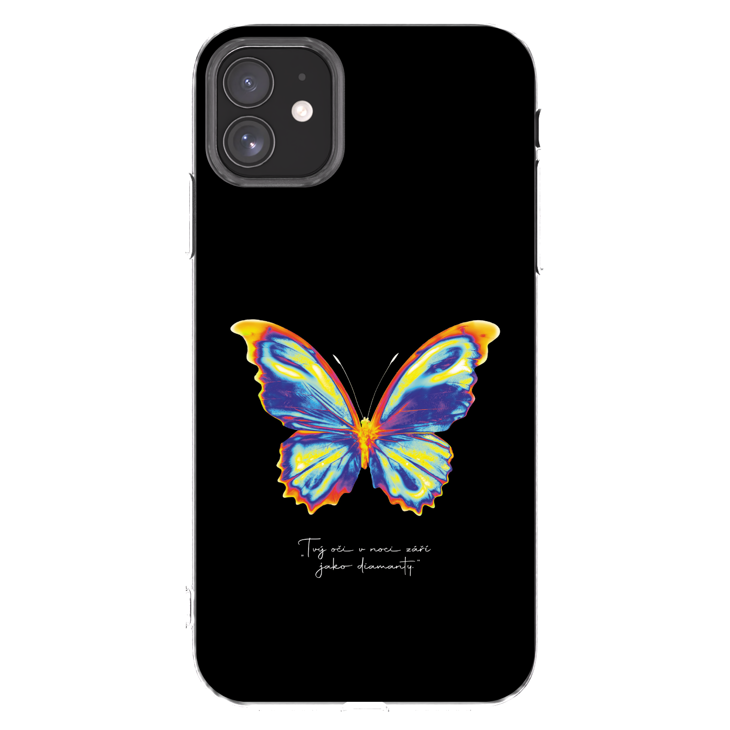 Picasee silikonowe przeźroczyste etui na Apple iPhone 11 - Diamanty Black