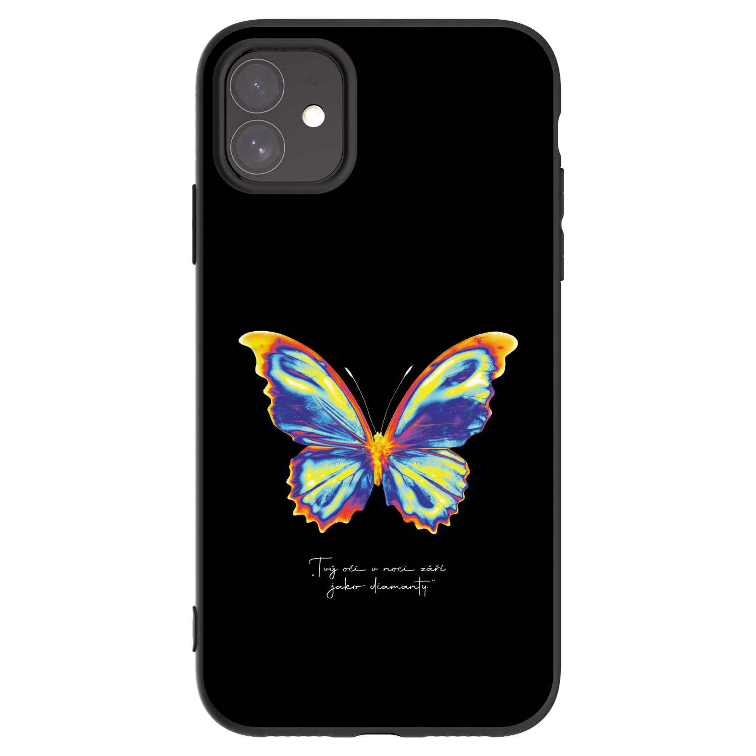 Picasee silikonowe czarne etui na Apple iPhone 11 - Diamanty Black