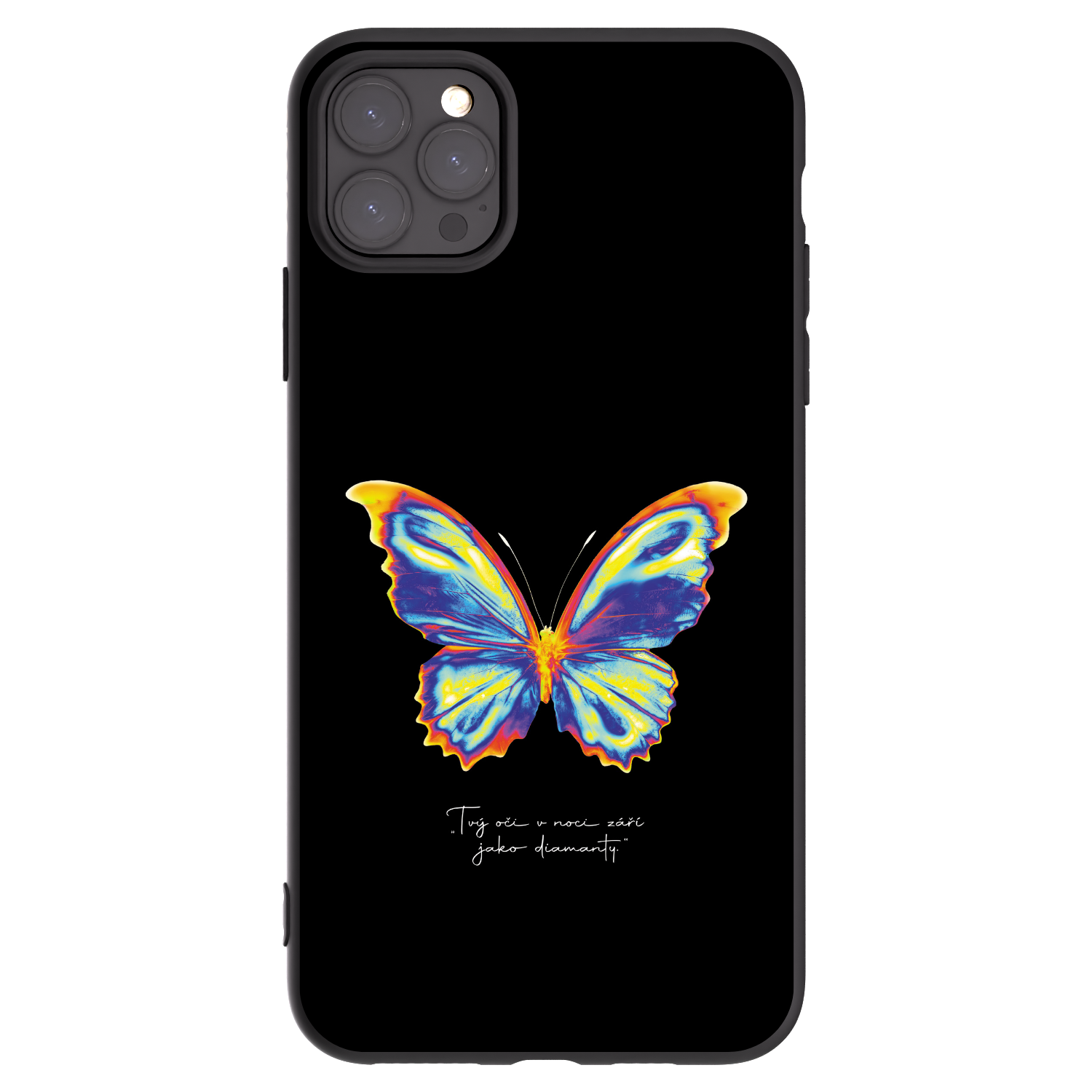 Picasee silikonowe czarne etui na Apple iPhone 11 Pro Max - Diamanty Black