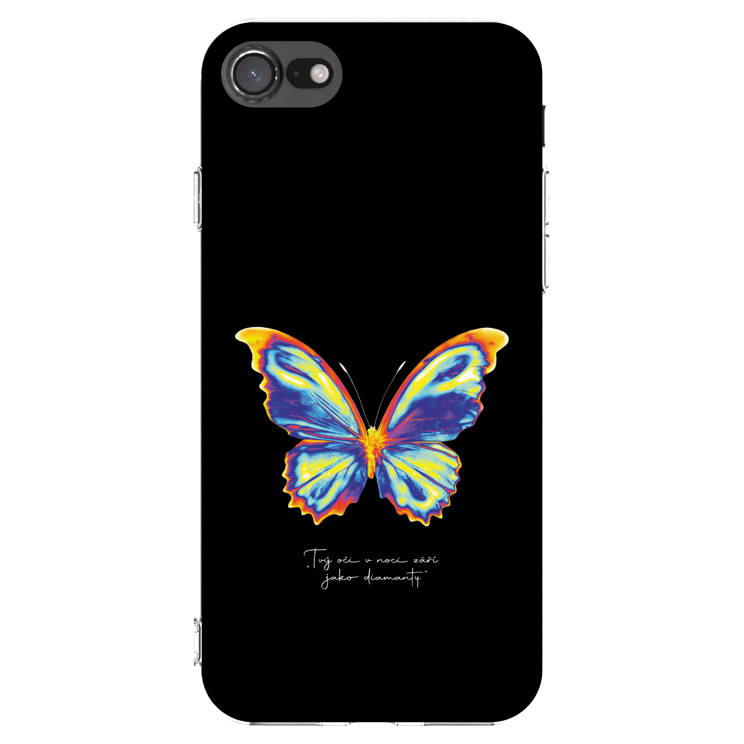 Picasee silikonowe przeźroczyste etui na Apple iPhone 8 - Diamanty Black