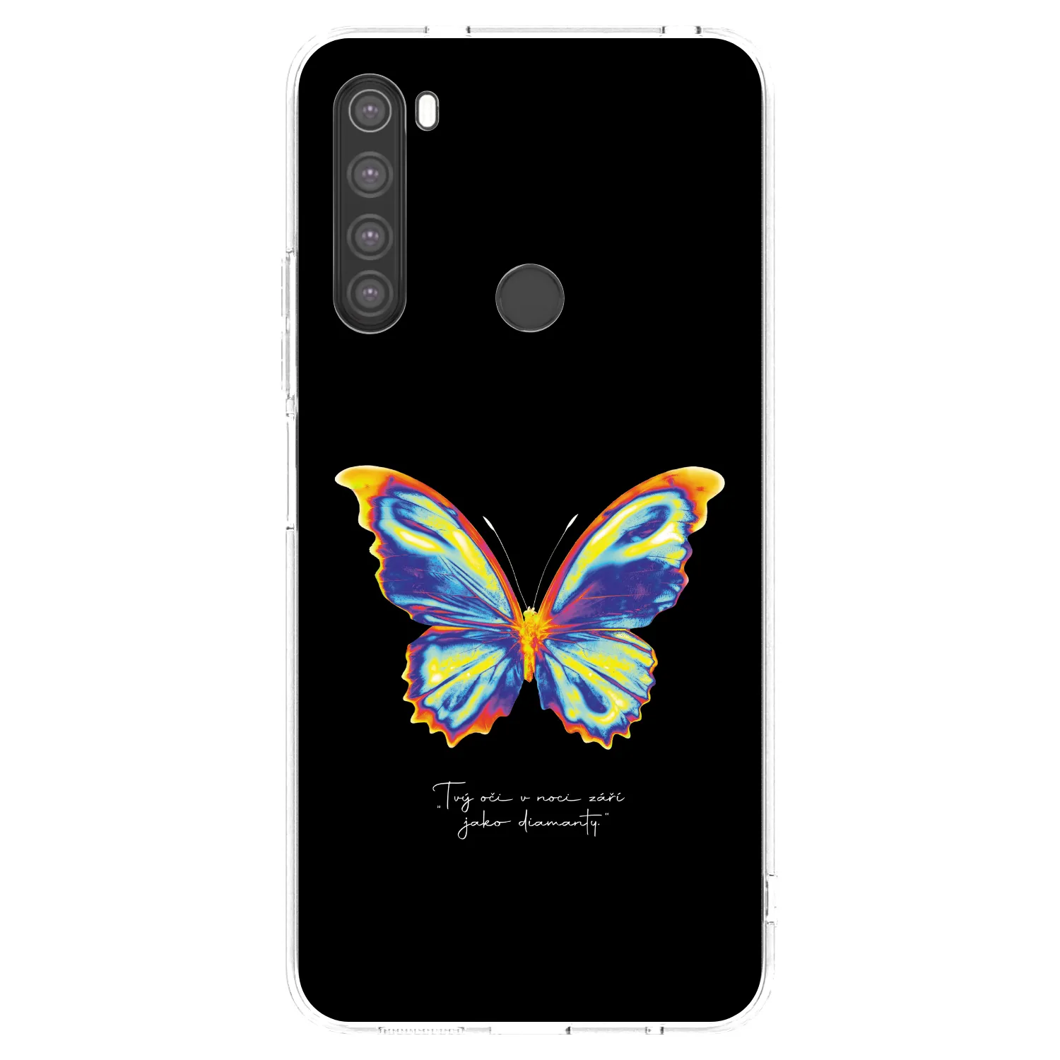 Picasee silikonowe przeźroczyste etui na Xiaomi Redmi Note 8 - Diamanty Black