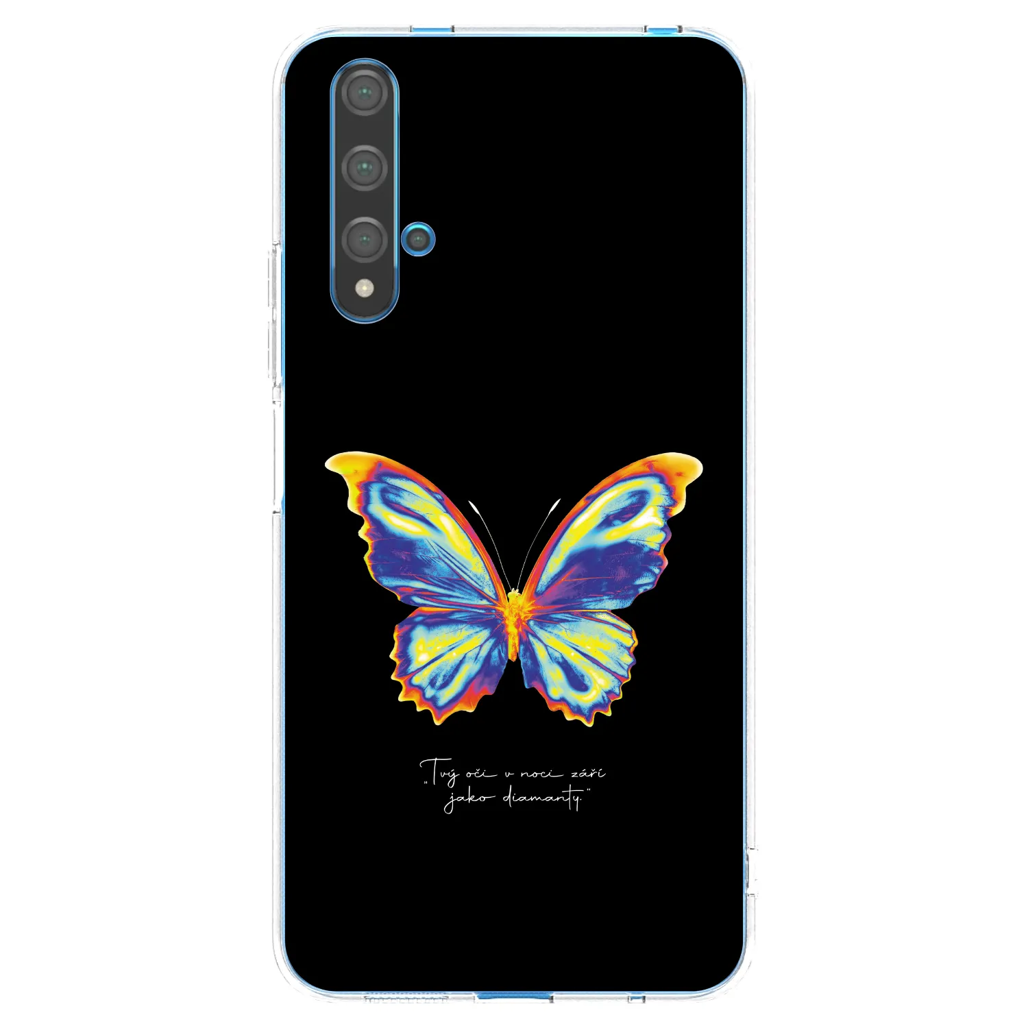 Picasee silikonowe przeźroczyste etui na Huawei Nova 5T - Diamanty Black