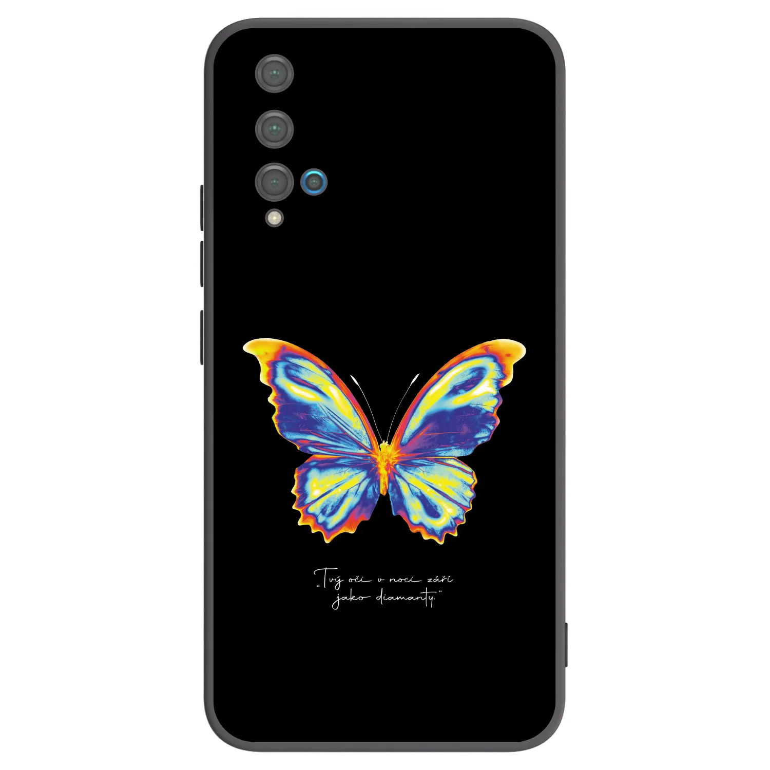 Picasee silikonowe czarne etui na Huawei Nova 5T - Diamanty Black