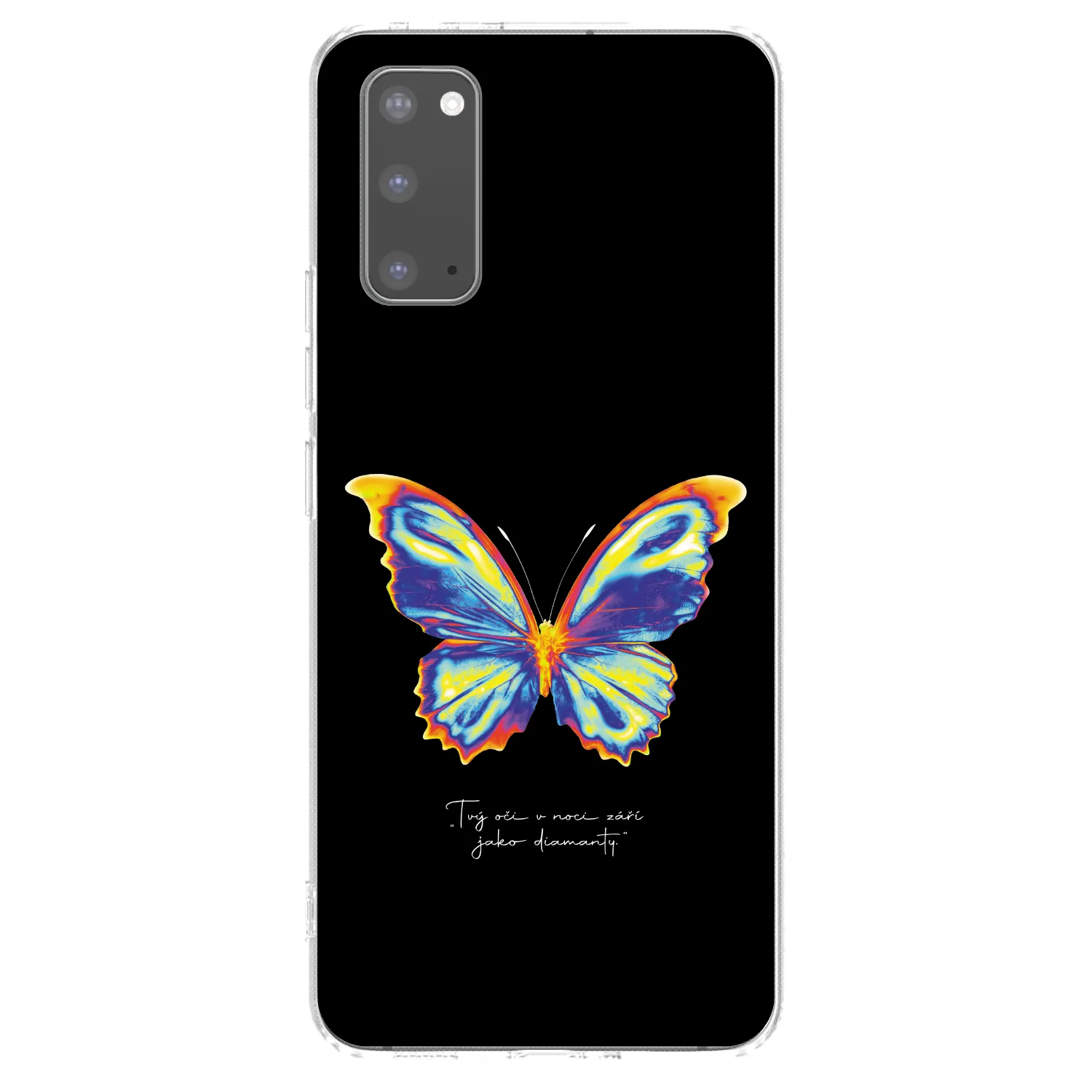 Picasee silikonowe przeźroczyste etui na Samsung Galaxy S20 G980F - Diamanty Black