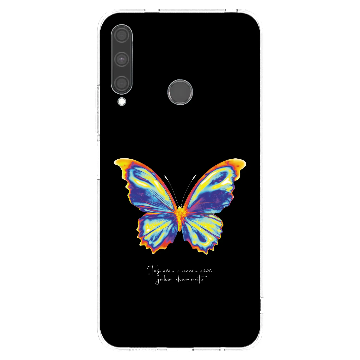 Picasee silikonowe przeźroczyste etui na Huawei P40 Lite E - Diamanty Black