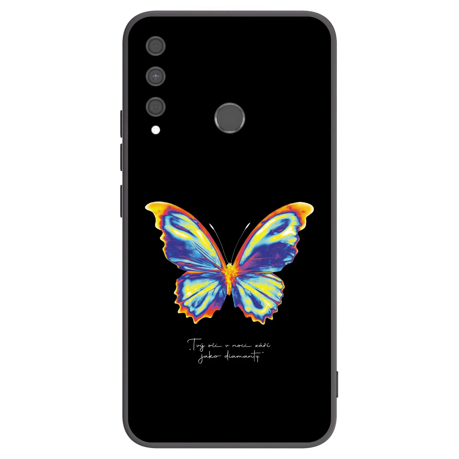 Picasee silikonowe czarne etui na Huawei P40 Lite E - Diamanty Black