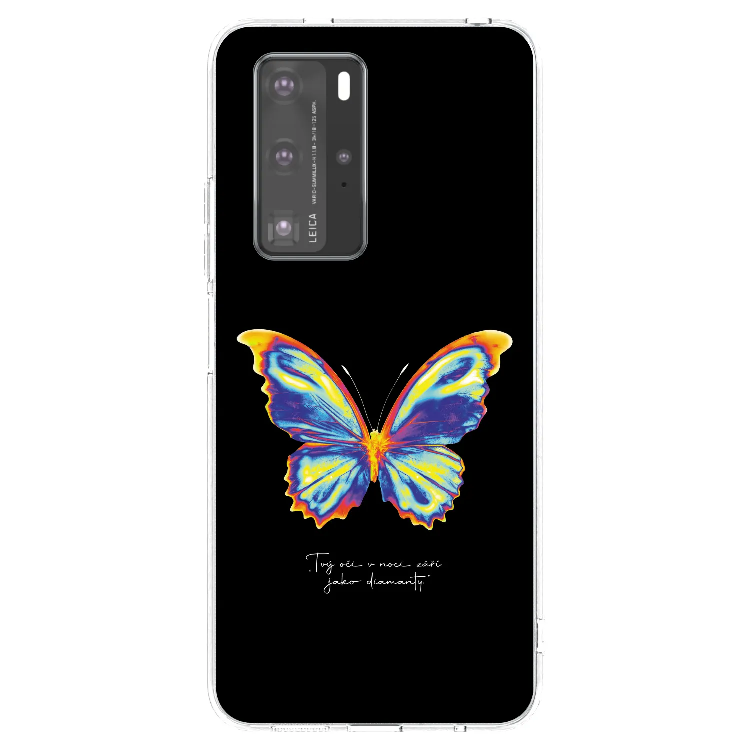 Picasee silikonowe przeźroczyste etui na Huawei P40 Pro - Diamanty Black