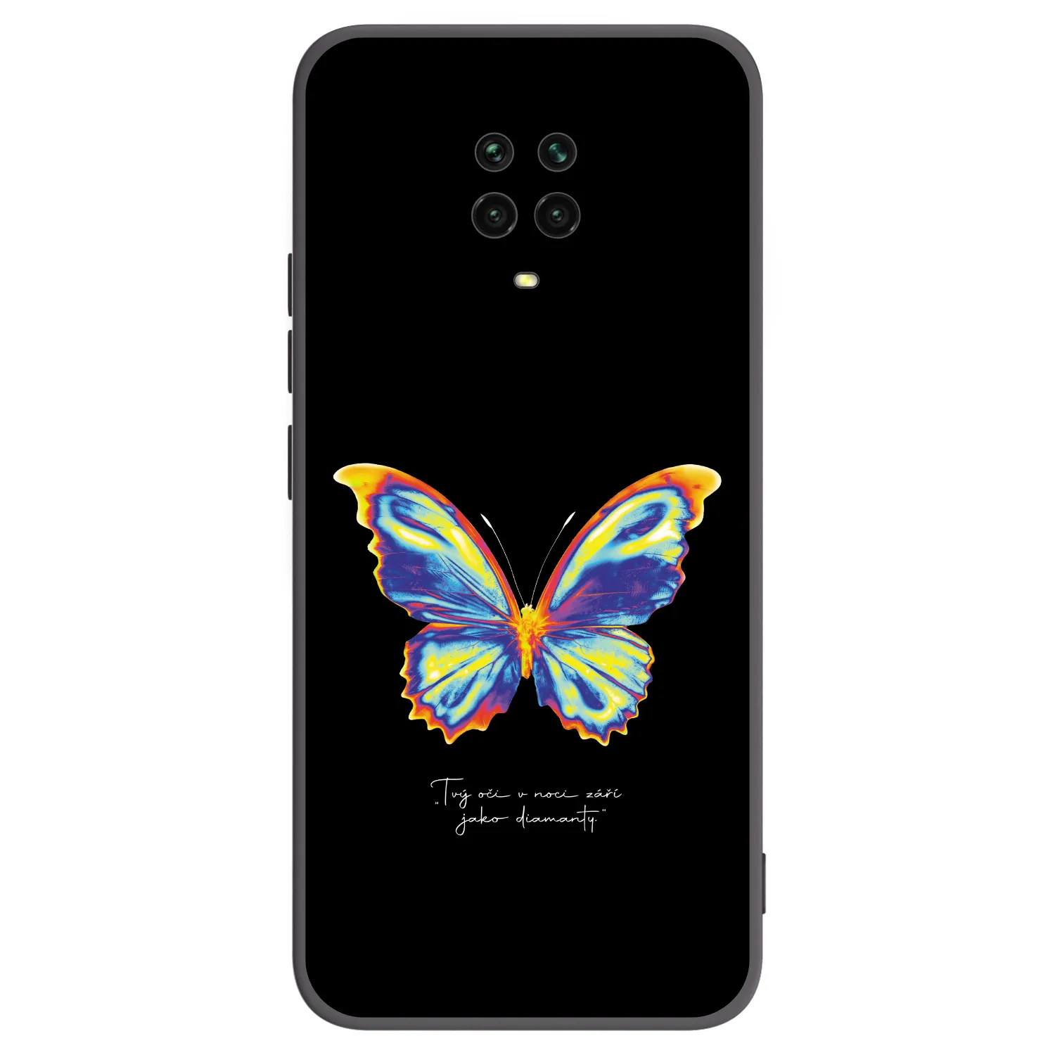 Picasee silikonowe czarne etui na Xiaomi Redmi Note 9 Pro - Diamanty Black
