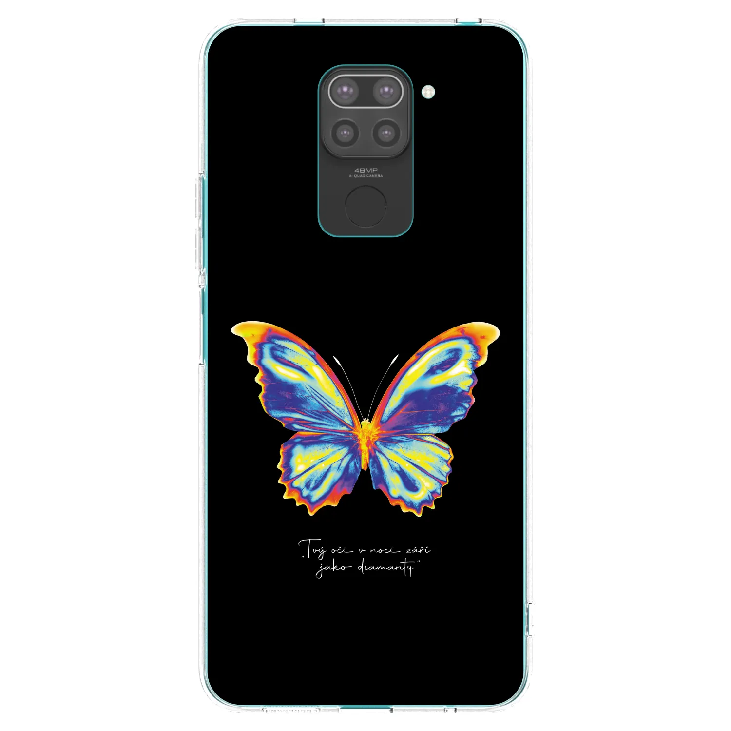 Picasee silikonowe czarne etui na Xiaomi Redmi Note 9 - Diamanty Black